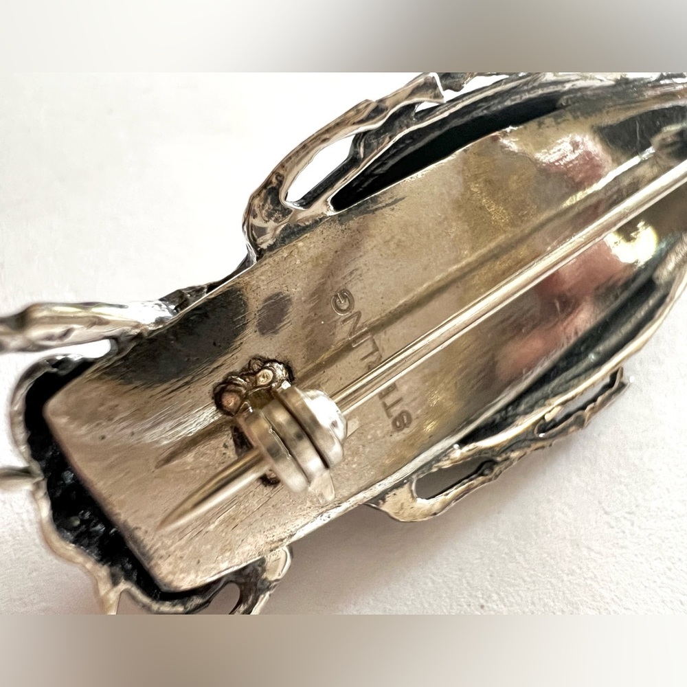 Gorgeous Cicada pin brooch STERLING SILVER - Picture 10 of 15
